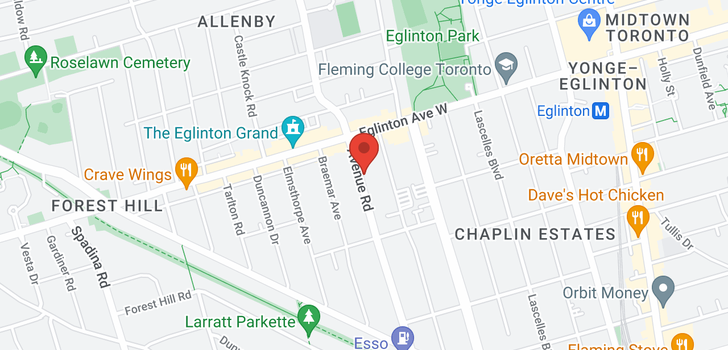 map of 987 Avenue Rd